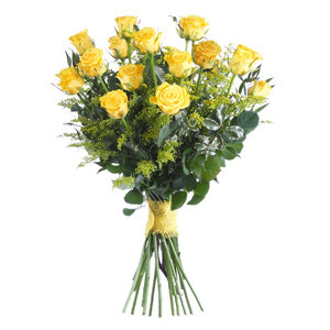 Bouquet of 15 yellow Roses