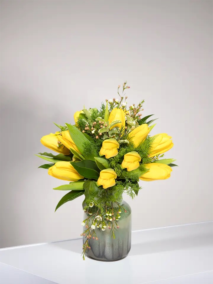 Bouquet of Yellow Tulips