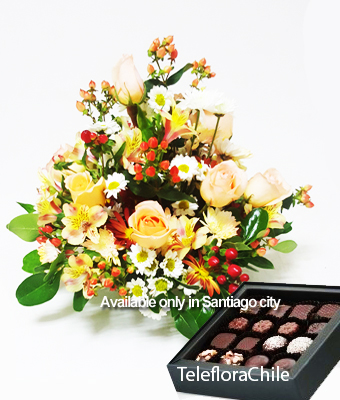 Flower Arrangement & Chocolate Box