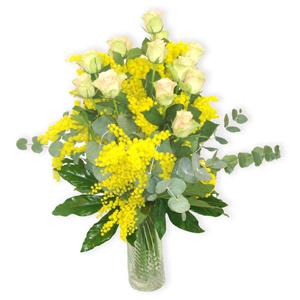 Mimosa with Roses