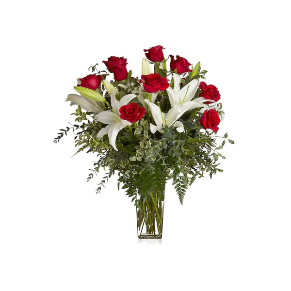 Red Roses, White Lilies