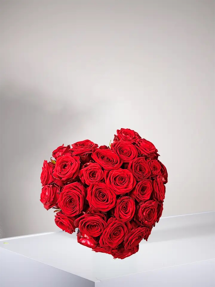 Heart-shaped Arrangement of roses