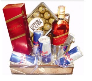 Gift Baskets - Whisky and Red Bull Basket