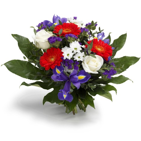 Bouquet in red, white and blue