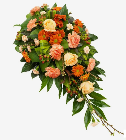 Orange Funeral Spray