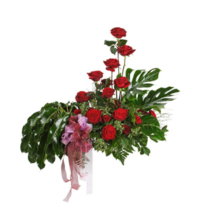 Funeral Arrangement of Red Roses