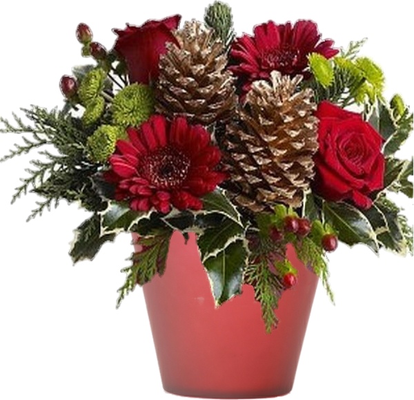 Christmas arrangement  pinecone