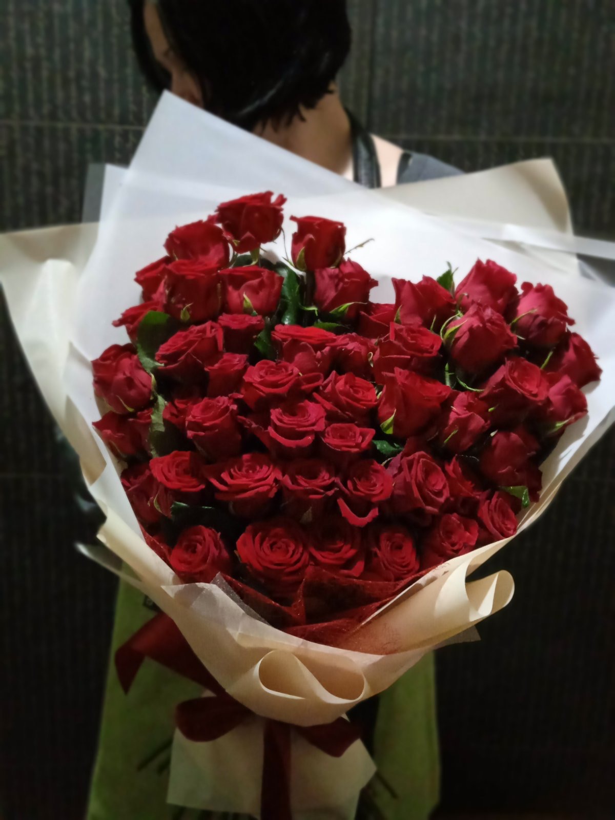 Bouquet  of 51  red roses