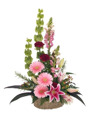 Arrangement of Noble Flowers and basket