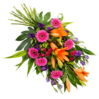 Funeral bouquet vibrant