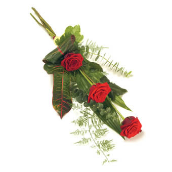 Red Rose funeral bouquet