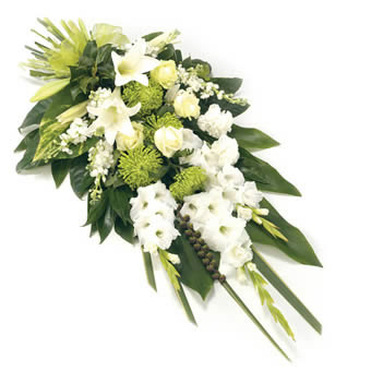 Funeral bouquet in white