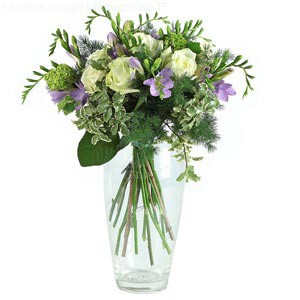 Bouquet of White Roses and Freesia