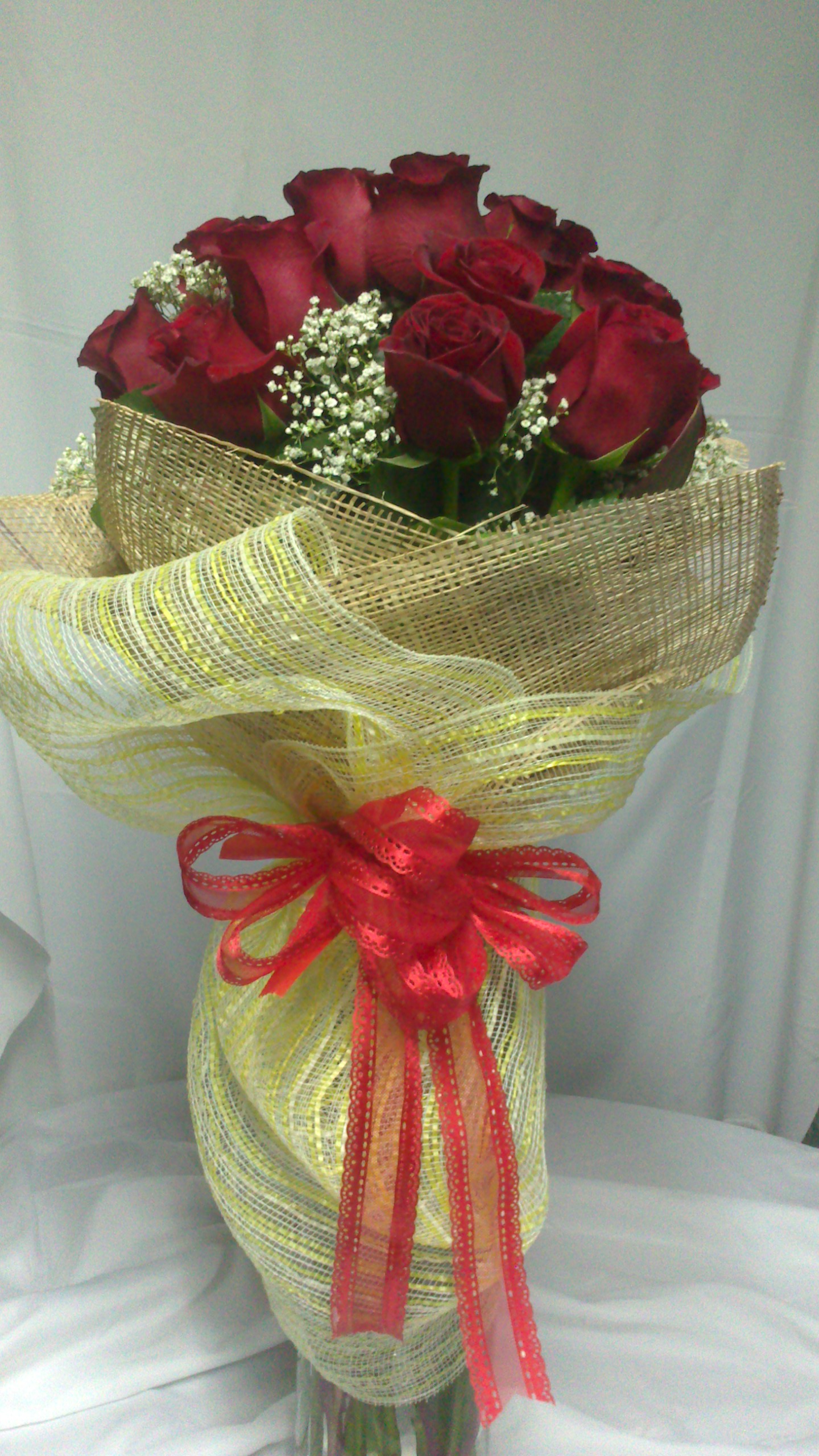 dazzling red roses 