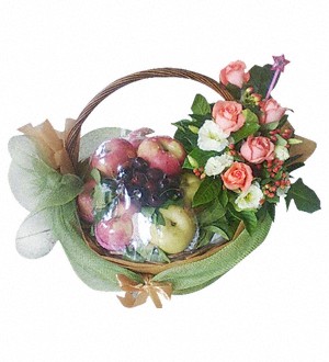 Flowers and Fruit Basket