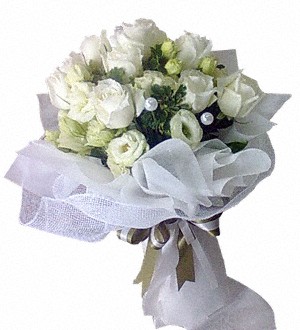 18 White Roses