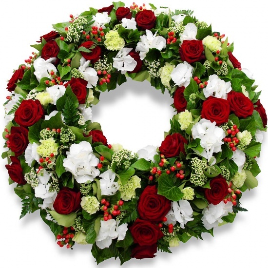 Deus funeral wreath