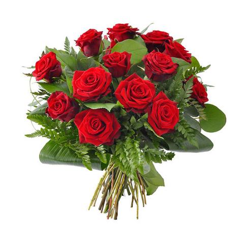 12 Red Roses in bouquet - FEEL IN YOU