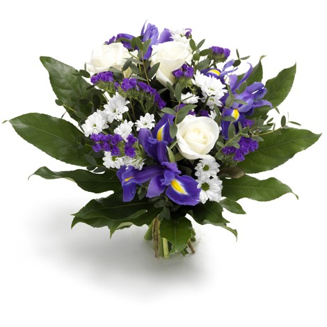 Bouquet in blue and white