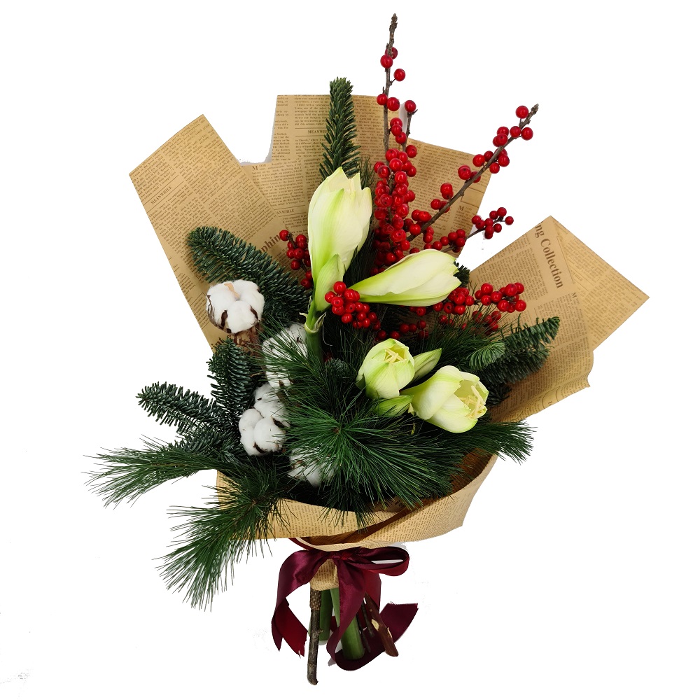 Season blooms amaryllis and winter elements Teleflora international