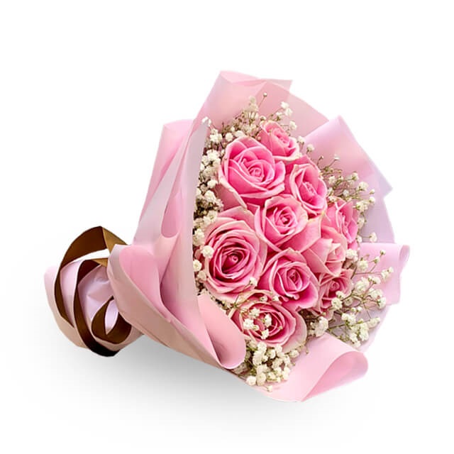 10 Pink Roses Bouquet for Mother's Day - Teleflora international